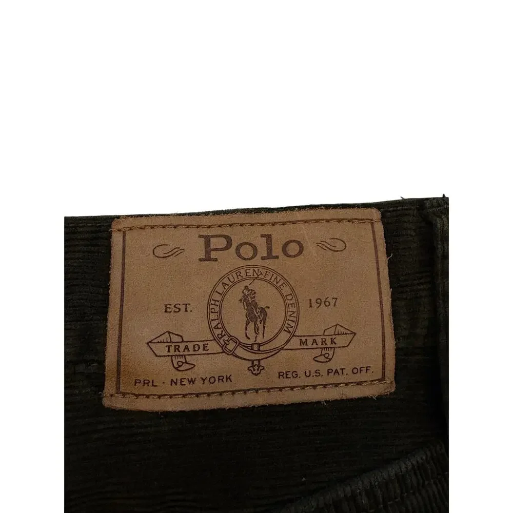 Polo Ralph Lauren Pants Mens Sz 34X34 Green Varick Slim Straight Corduroy Preppy